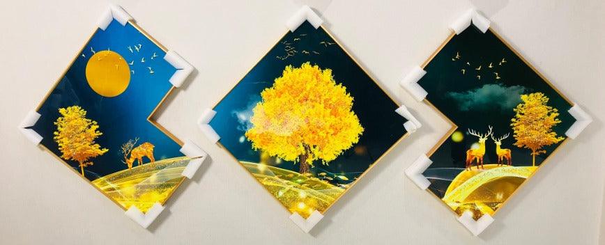 Modern Crystal Painting set of 3 Style 50